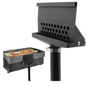 Black Metal Grease Catcher Drain – Flat Top Grill Drip Pan Accessory, Easy Clean